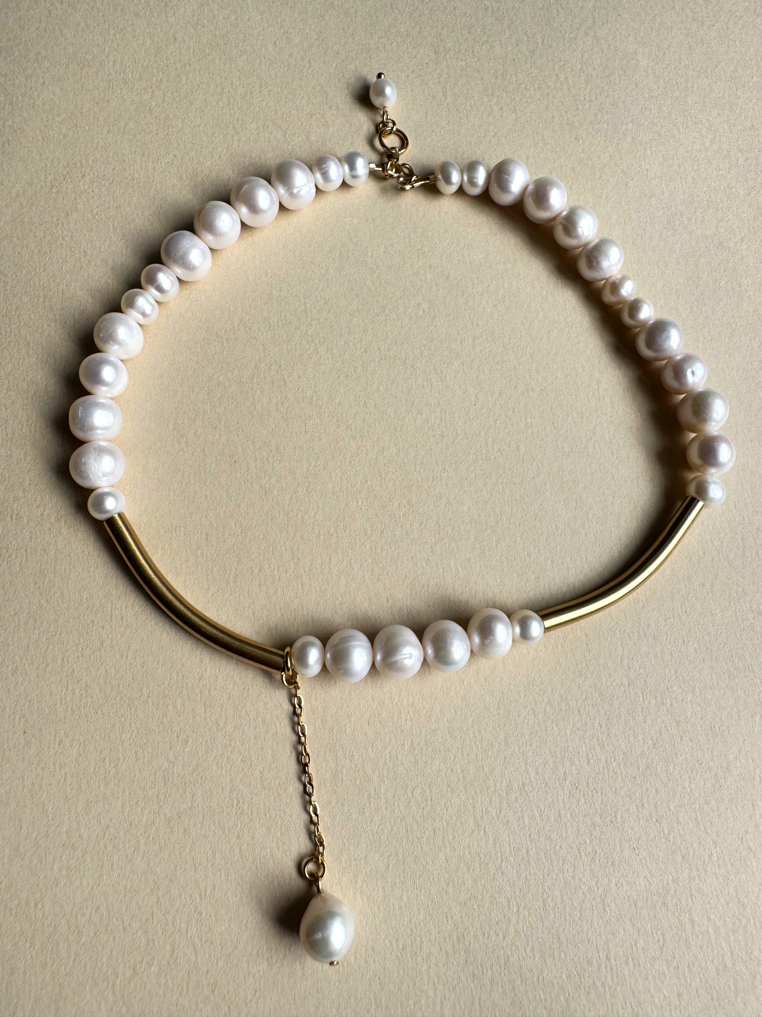 Collier Pearl & Gold