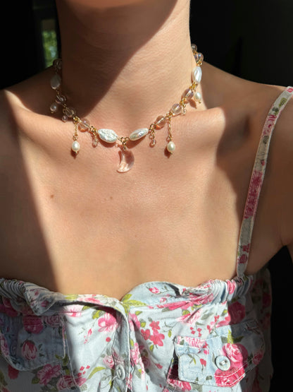 Engel-Aura-Quarz-Halskette