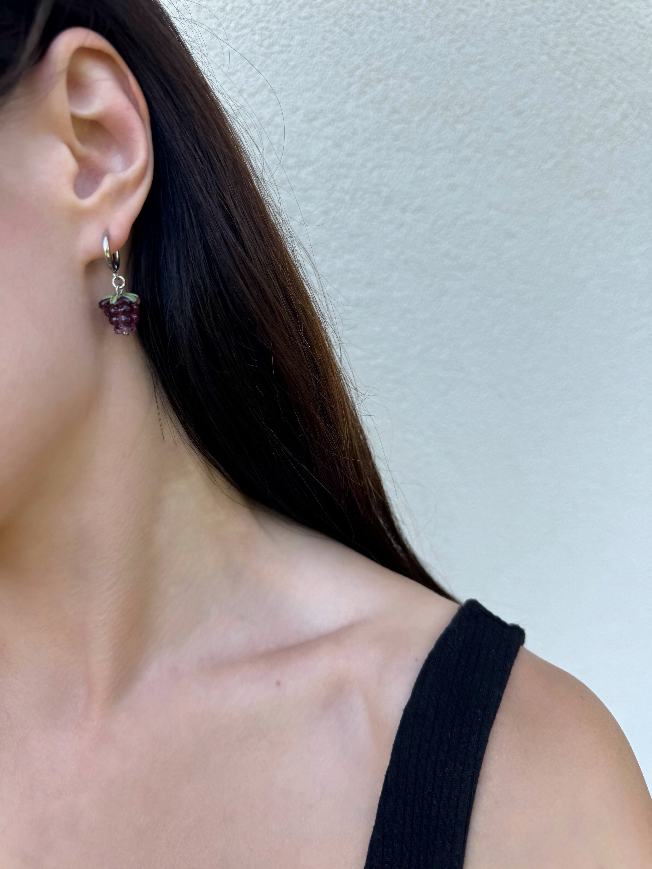 Boucles d’oreilles pendantes raisins