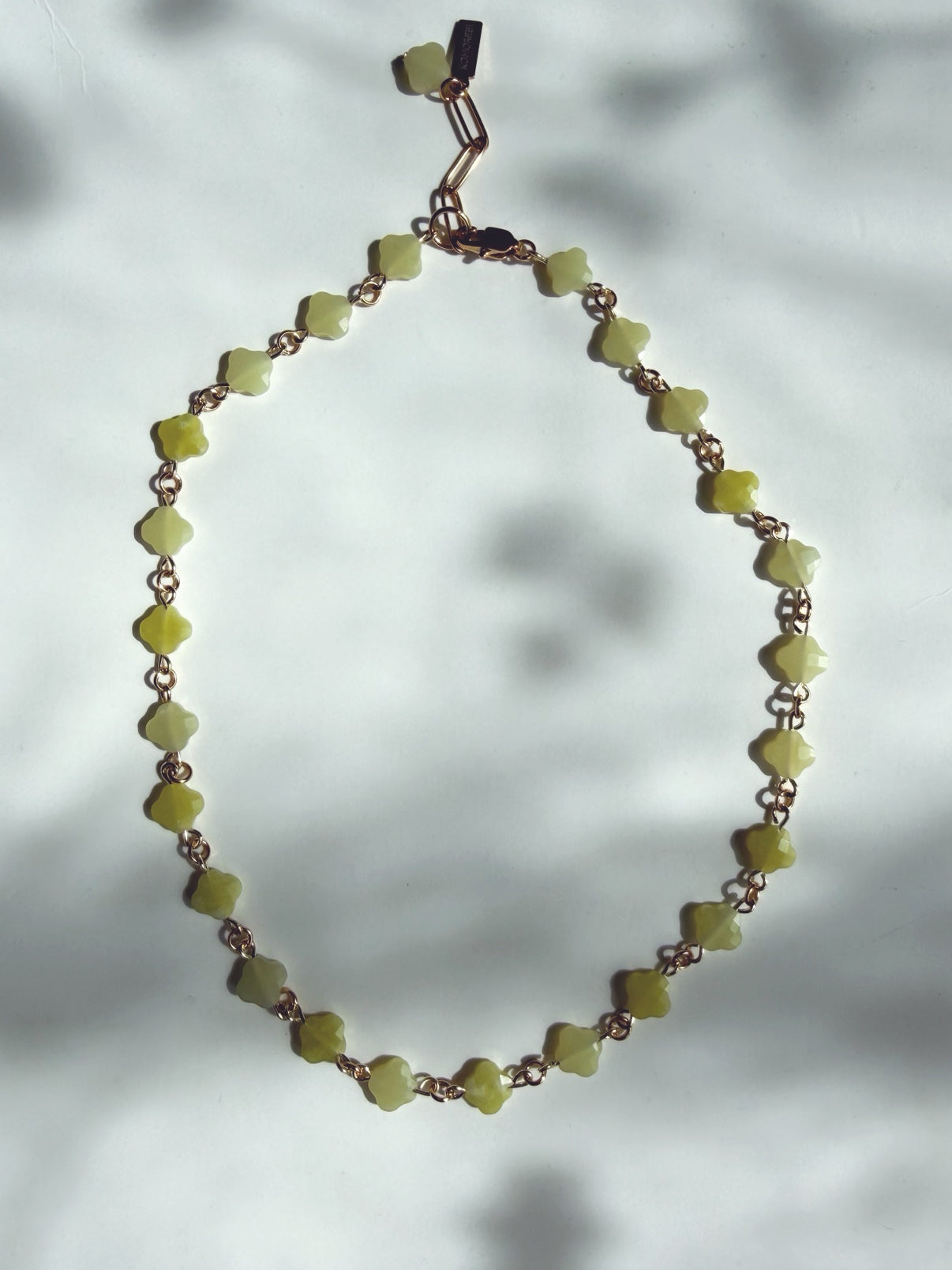 Jade clover necklace