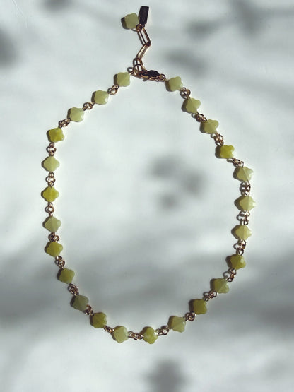 Jade clover necklace