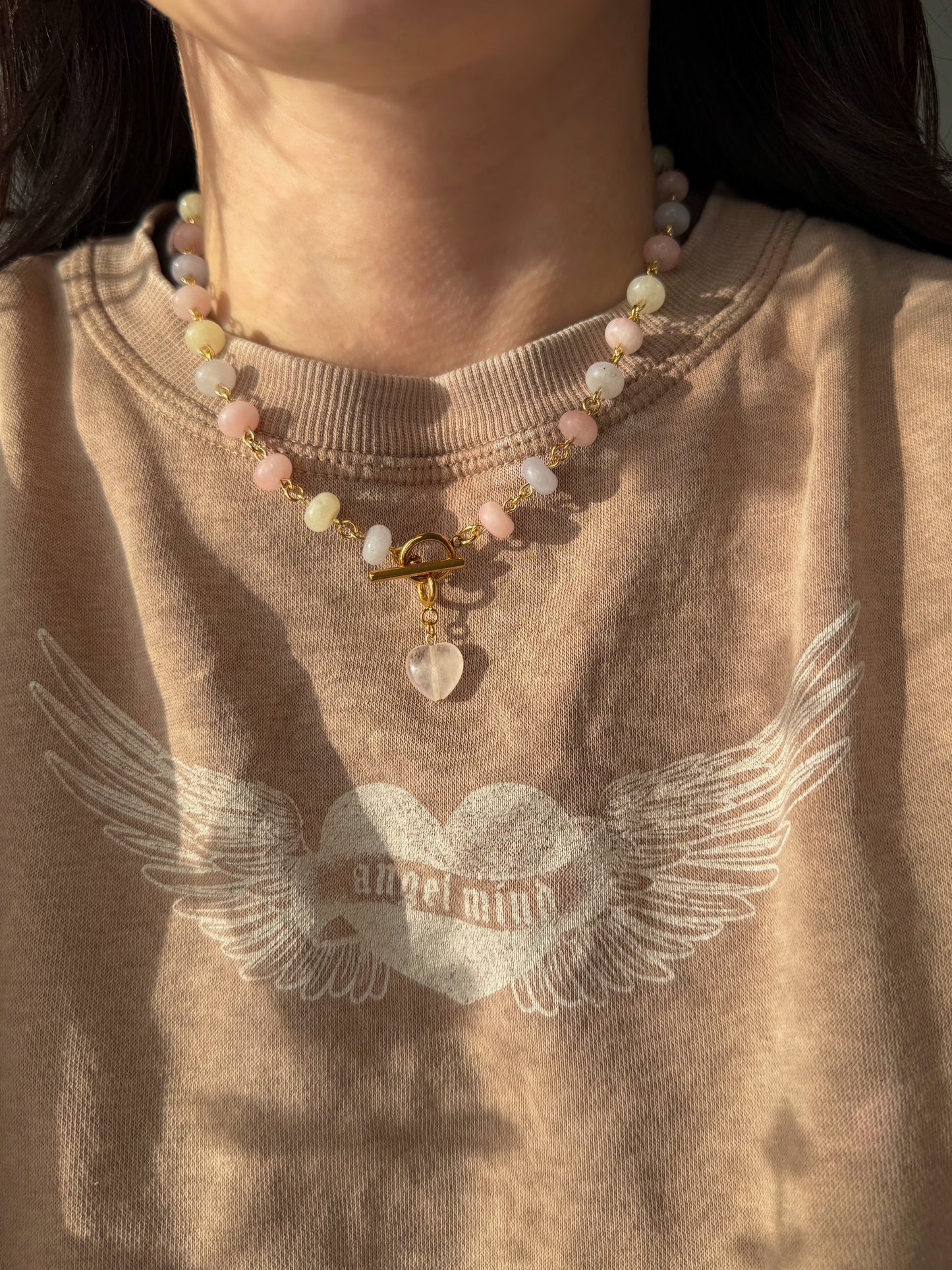 Halskette aus Jade und Beryll