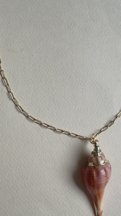 Collier pendentif coquillage