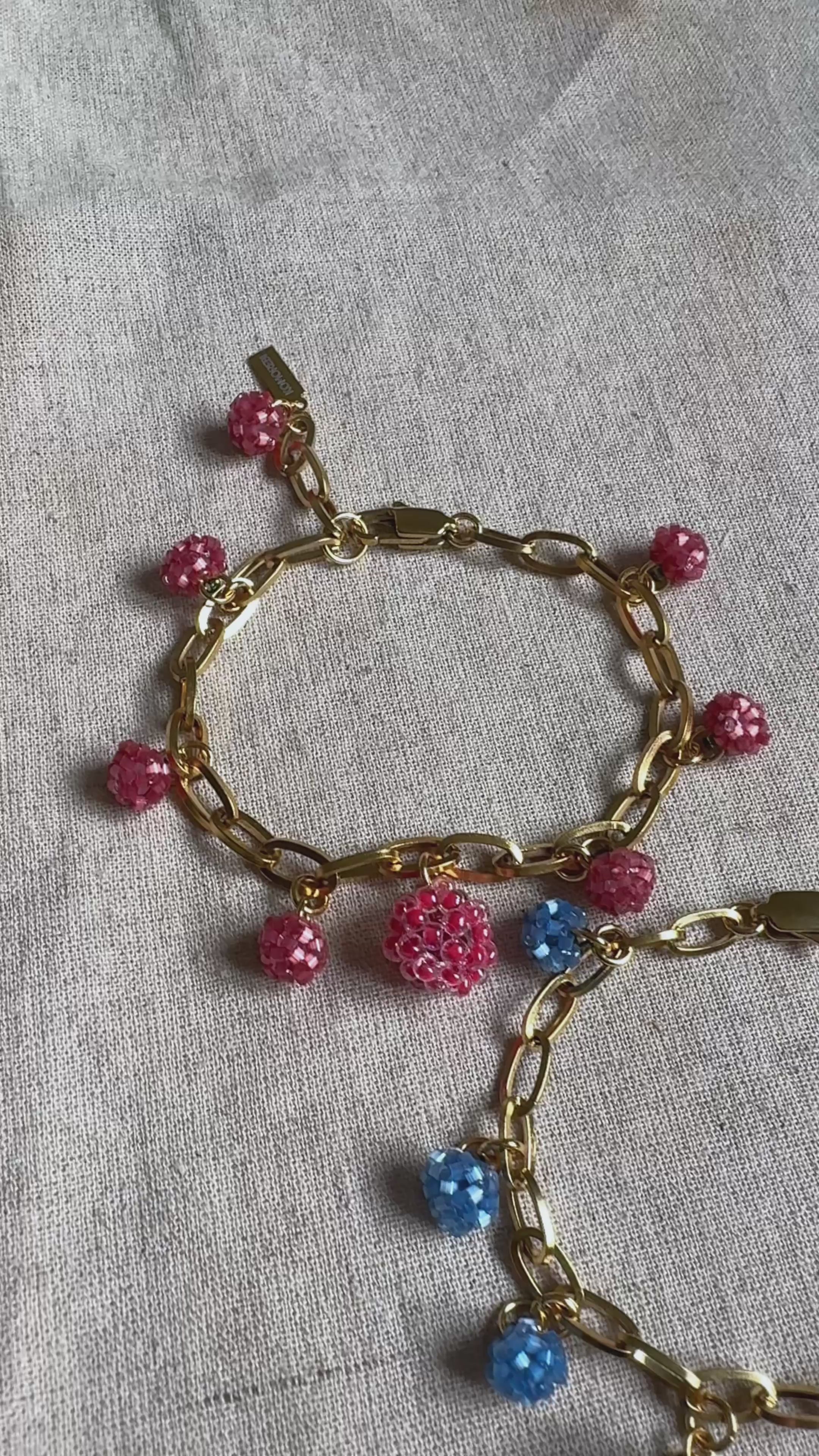 Bracelet multi breloques fruits
