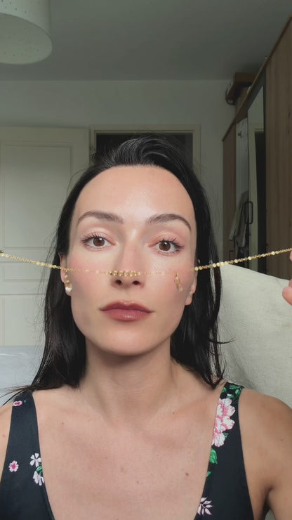 Gold Tears face chain