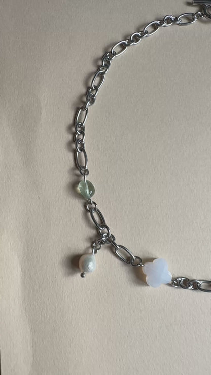 Collier multi charms argenté