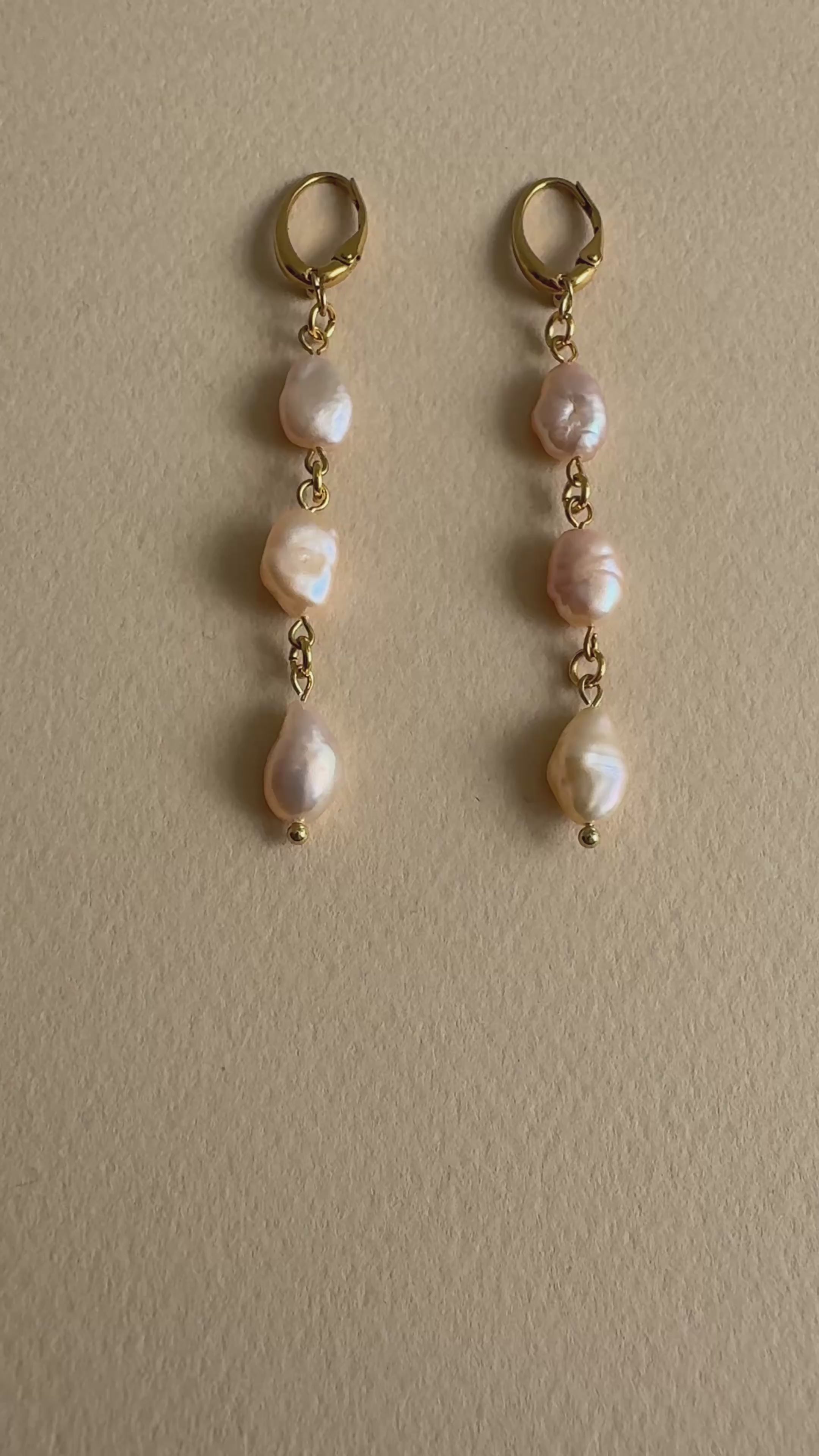 Boucles d’oreilles de perles d’eau douce
