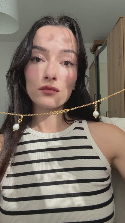 Chaine de visage perlée