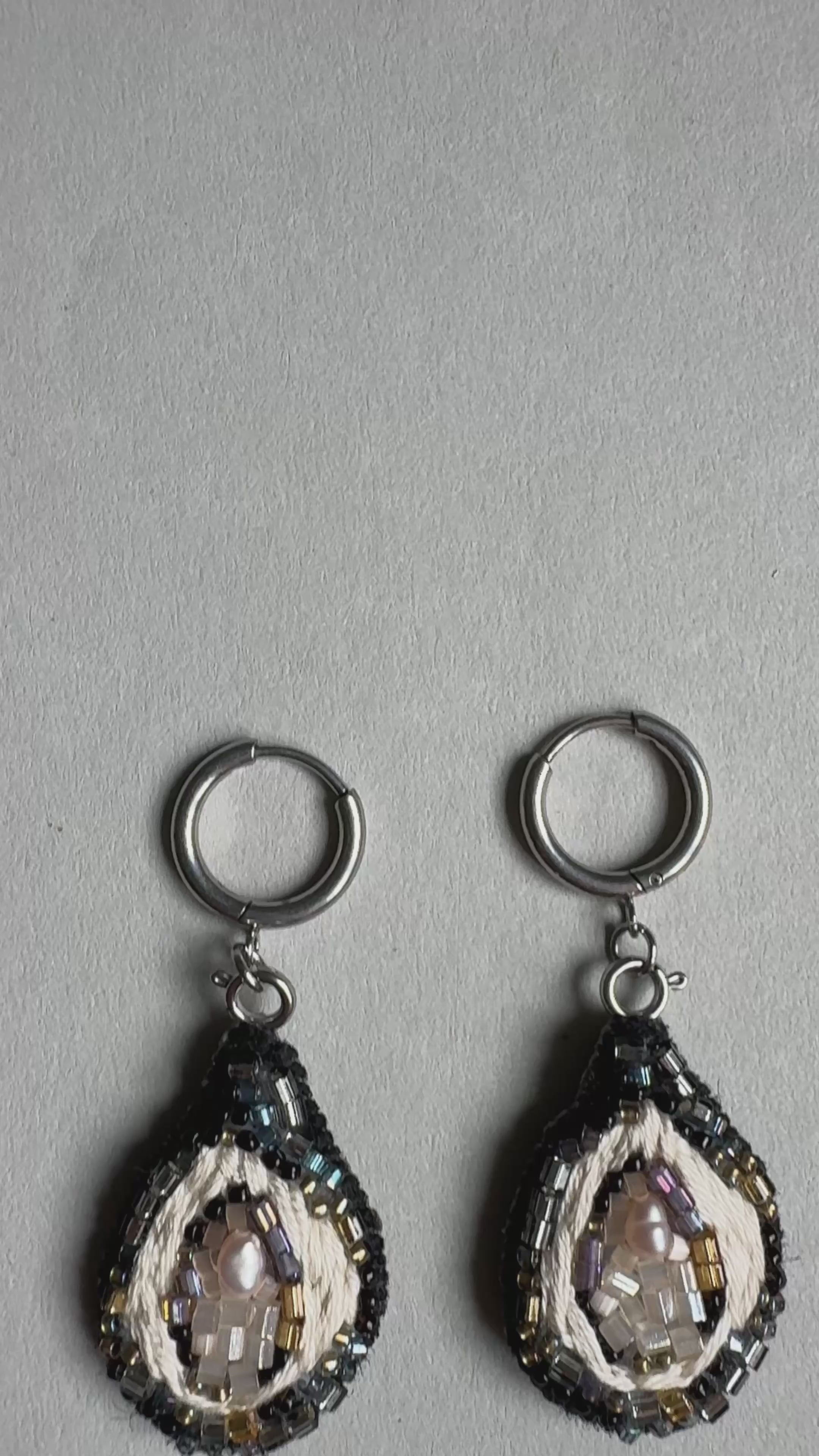 Boucles d’oreilles huîtres