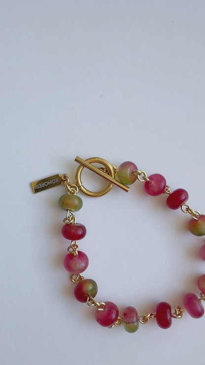 Berry jam jade bracelet
