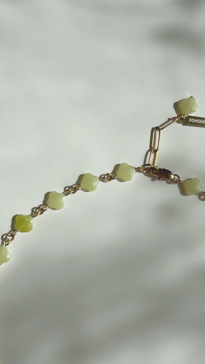Jade clover necklace